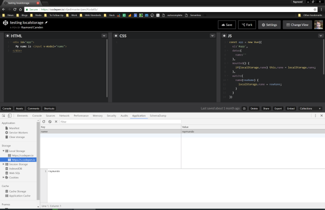 Storage devtools no Chrome